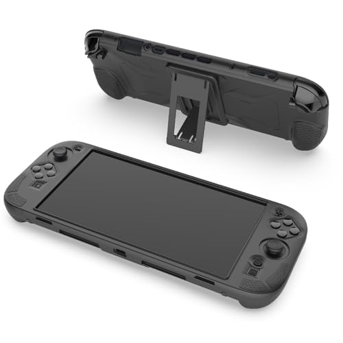 AriKroii Hülle Kompatibel mit Nintendo Switch 2, Silikon Case für Nintendo Switch 2 Zubehör mit Joystick Kappen Stoßdämpfung & AntiScrtch, Switch Protector with Thumb Grips von AriKroii