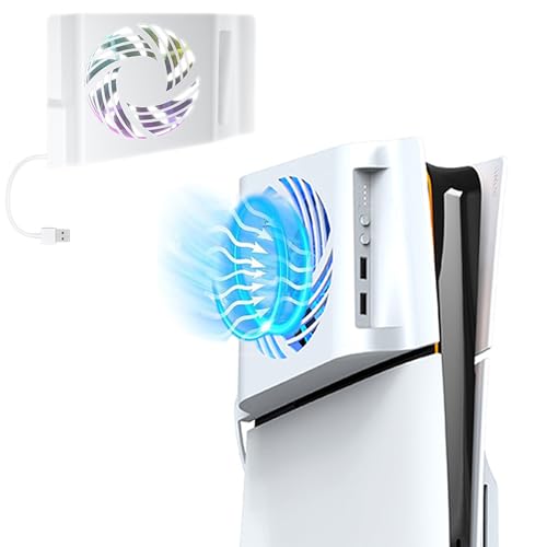 AriKroii Lüfter für PS5 Slim, PS5 Slim Kühlgebläse mit Automatischer Temperaturerkennung/RGB-Beleuchtung/3 Stufen Windstärke/USB2.0 USB-Hubs, PS5 Kühlung Zubehör für PS5 Slim Disc & Digital Editions AriKroii Lüfter für PS5 Slim, PS5 Slim Kühlgebläse mit Automatischer Temperaturerkennung/RGB-Beleuchtung/3 Stufen Windstärke/USB2.0 USB-Hubs, PS5 Kühlung Zubehör für PS5 Slim Disc & Digital Editions von AriKroii