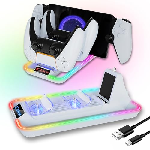 AriKroii PS5 Controller Ladestation für Playstation Portal Remote Player, 3 in1 Tragbare Ladegerät für PS Portal Remote Player und PS5 Controller, Tragbare Ladestation für Playstation Portal AriKroii PS5 Controller Ladestation für Playstation Portal Remote Player, 3 in1 Tragbare Ladegerät für PS Portal Remote Player und PS5 Controller, Tragbare Ladestation für Playstation Portal von AriKroii