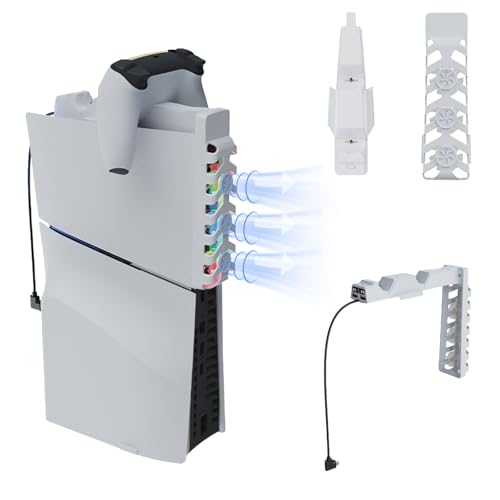 AriKroii Controller Ladestation PS5 mit Kühlgebläse für PS5 Slim【2in1】 Controller Ladestation mit RGB Licht, Schnellaufladung und 3 Stufen der einstellbaren Windgeschwindigkeit, PS5 Ladezubehör AriKroii Controller Ladestation PS5 mit Kühlgebläse für PS5 Slim【2in1】 Controller Ladestation mit RGB Licht, Schnellaufladung und 3 Stufen der einstellbaren Windgeschwindigkeit, PS5 Ladezubehör von AriKroii
