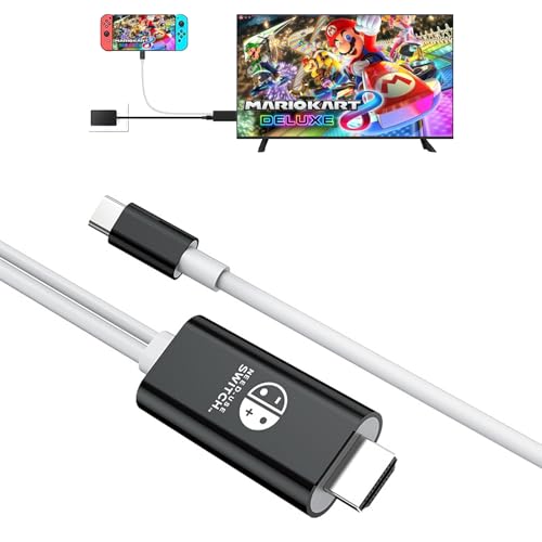 AriKroii TV Adapterkabel für Nintendo Switch/OLED, Typ-C HD Bildschirm Projektionskabel, PD100W Schnelles Laden, Unterstützen 4K TV-Modus, Kompatibel mit Alle C-Port-Geräte von AriKroii