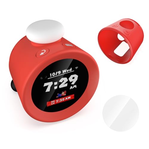 Schutzhülle für Switch Alarmo + 1 Glasfolie + 【 2 in 1】 Etui für Alarmo Ganzflächiger Schutz PC-Material Robustes 9H hohe Transparenz Wasserabweisend Ölabweisend von AriKroii