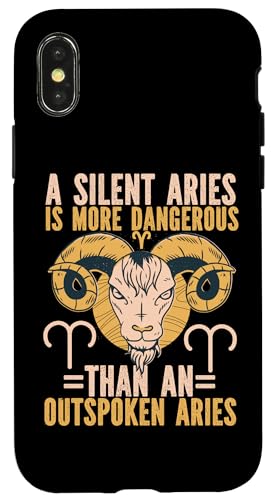 Ein stiller Widder ist gefährlicher als ein ausgesprochener Widder Hülle für iPhone X/XS Ein stiller Widder ist gefährlicher als ein ausgesprochener Widder Hülle für iPhone X/XS von Aries Zodiac Sign Designs For Women