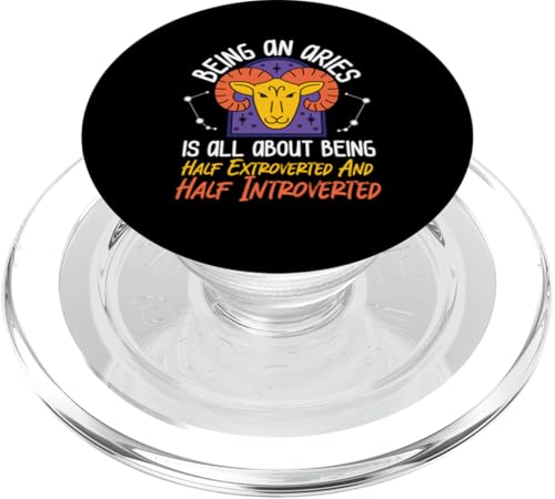 Widder-Sternzeichen: Being Half Extroverted And Half Introverted PopSockets PopGrip für MagSafe Widder-Sternzeichen: Being Half Extroverted And Half Introverted PopSockets PopGrip für MagSafe von Aries Zodiac Sign Designs For Women