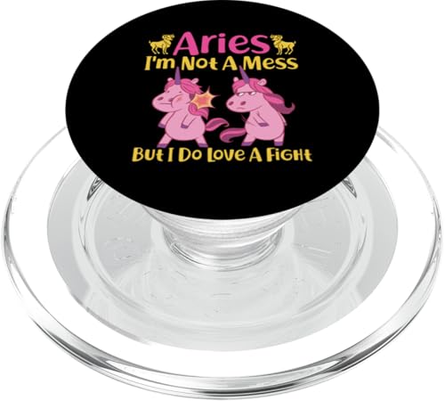 Widder-Sternzeichen: Widder - I'm Not A Mess, But I Do Love A Fight PopSockets PopGrip für MagSafe Widder-Sternzeichen: Widder - I'm Not A Mess, But I Do Love A Fight PopSockets PopGrip für MagSafe von Aries Zodiac Sign Designs For Women
