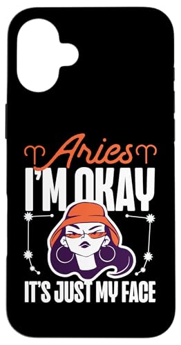 Widder-Sternzeichen: Widder - I'm Okay, It's Just My Face Hülle für iPhone 16 Plus Widder-Sternzeichen: Widder - I'm Okay, It's Just My Face Hülle für iPhone 16 Plus von Aries Zodiac Sign Designs For Women