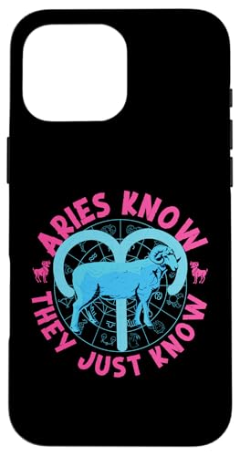 Widder-Sternzeichen: Widder Know - They Just Know Hülle für iPhone 16 Pro Max Widder-Sternzeichen: Widder Know - They Just Know Hülle für iPhone 16 Pro Max von Aries Zodiac Sign Designs For Women