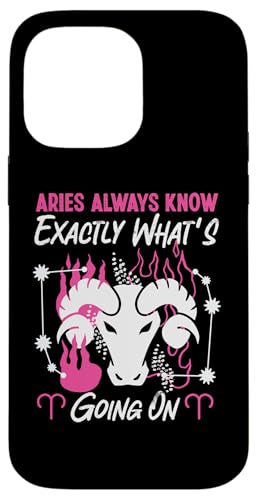 Widder-Sternzeichen: Widder wissen immer genau, was los geht Hülle für iPhone 14 Pro Max Widder-Sternzeichen: Widder wissen immer genau, was los geht Hülle für iPhone 14 Pro Max von Aries Zodiac Sign Designs For Women