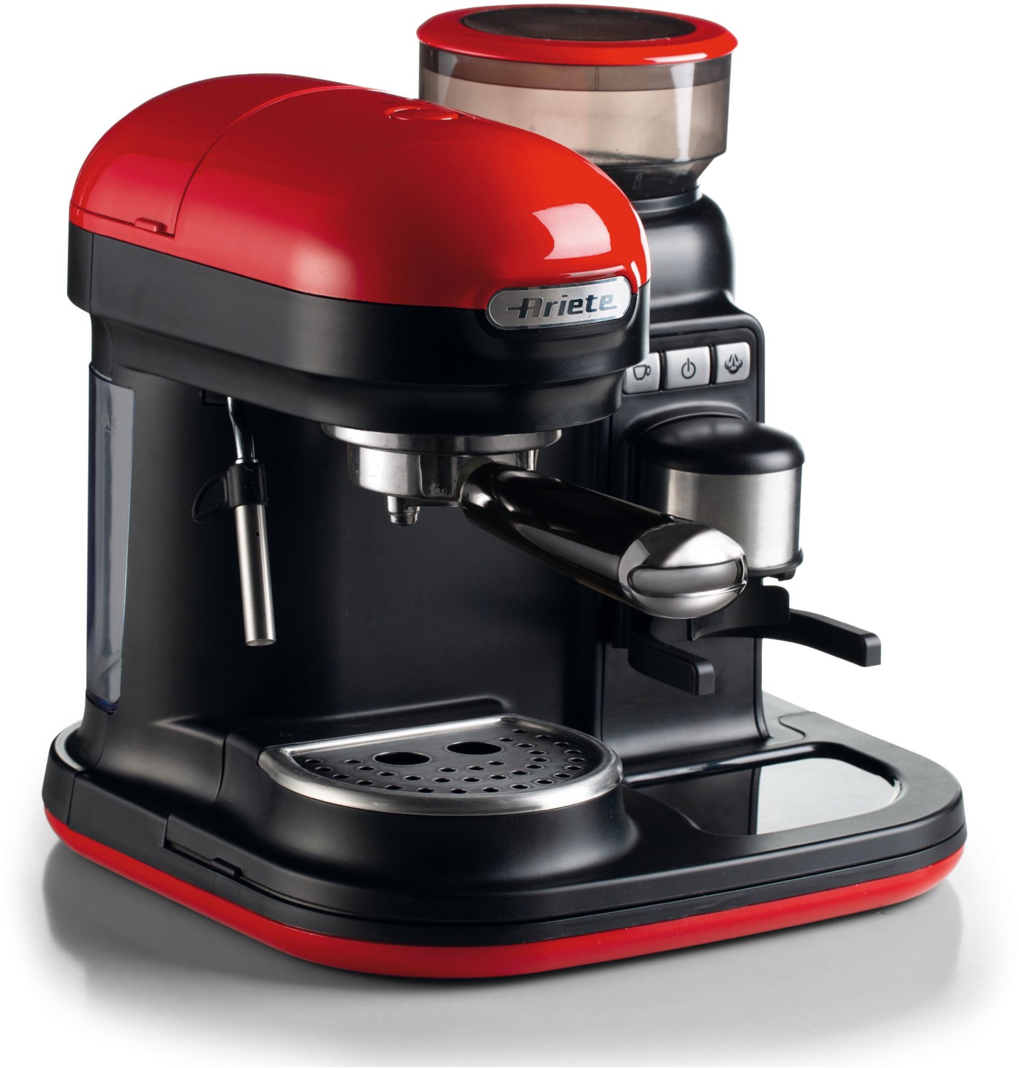 Moderna Espressomaschine Siebträgermaschine rot/schwarz von Ariete