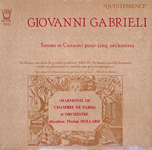 Giovanni Gabrieli: Sonate et Canzoni pour cinq orchstres - ARN31928 - Vinyl LP Giovanni Gabrieli: Sonate et Canzoni pour cinq orchstres - ARN31928 - Vinyl LP von Arion