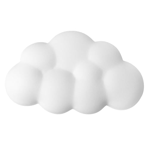 Arisase Cloud Handgelenkauflage Kissen für Maus, ergonomisch, weiches PU-Leder, Memory-Schaum, Handgelenk-Schmerzlinderung, Maus, Handgelenkstütze, Zuhause, Laptop und Computer-Maus (weiß) von Arisase