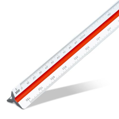 Aristo AR1314/6 Dreikantmaßstab Maschinenbau (Kunststoff, 30 cm) weiß von Aristo