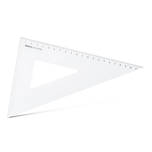 Aristo AR6023 Dreieck 60° (lange Kathete 226mm, Hypotenuse 262mm, abriebfeste Tiefprägung der Teilung, Plexiglas) transparent von Aristo