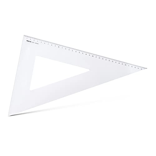 Aristo AR6037 Dreieck 60° (lange Kathete 368mm, Hypotenuse 425mm, abriebfeste Tiefprägung der Teilung, Plexiglas) transparent von Aristo