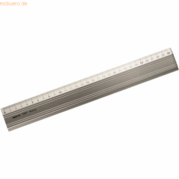 Aristo Aluminium-Lineal mm-Teilung 30cm Gummiauflage von Aristo