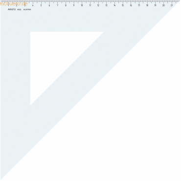 Aristo Dreieck 45 Grad Acryl 311mm transparent von Aristo