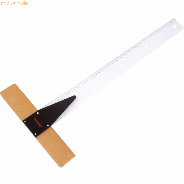 Aristo Reißschiene 600mm Acryl Buche mit Teilung von Aristo