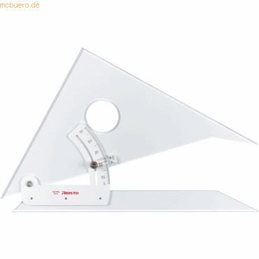Aristo Stellwinkel Kathete 30cm Acryl stufenlos verstellbar glasklar von Aristo