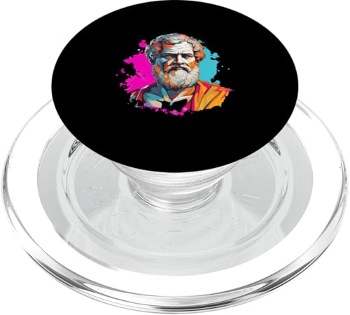 Aristoteles 90er Retro PopSockets PopGrip für MagSafe von Aristotle Art Style Designs For Historians