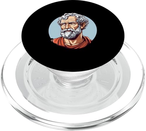 Aristoteles Comic PopSockets PopGrip für MagSafe von Aristotle Art Style Designs For Historians
