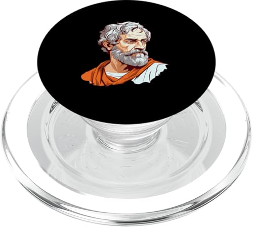 Aristoteles Comic PopSockets PopGrip für MagSafe von Aristotle Art Style Designs For Historians