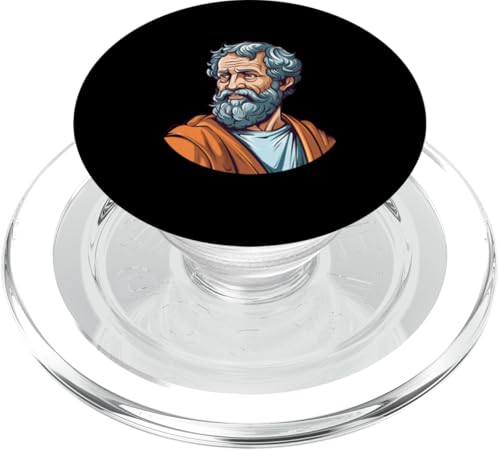 Aristoteles Comic PopSockets PopGrip für MagSafe von Aristotle Art Style Designs For Historians