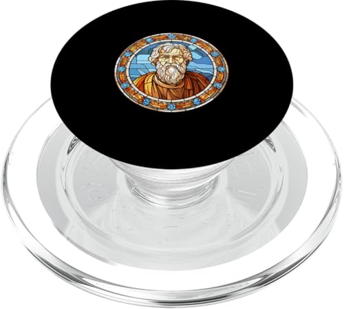 Aristoteles Glasmalerei PopSockets PopGrip für MagSafe von Aristotle Art Style Designs For Historians