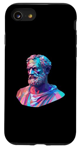 Aristoteles Glitch Kunst Hülle für iPhone SE (2020) / 7 / 8 von Aristotle Art Style Designs For Historians
