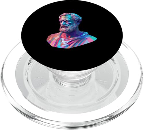 Aristoteles Glitch Kunst PopSockets PopGrip für MagSafe Aristoteles Glitch Kunst PopSockets PopGrip für MagSafe von Aristotle Art Style Designs For Historians