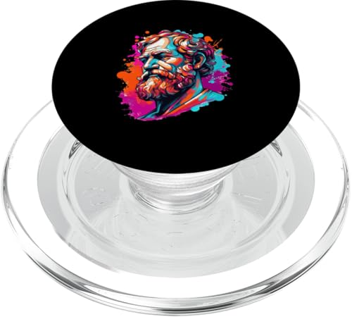 Aristoteles Graffiti PopSockets PopGrip für MagSafe von Aristotle Art Style Designs For Historians
