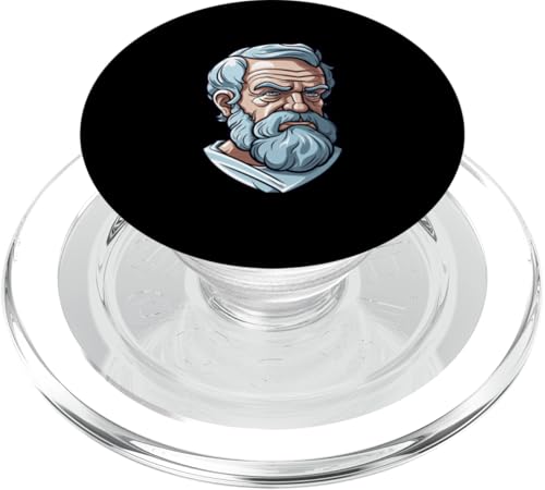 Aristoteles Karikatur PopSockets PopGrip für MagSafe von Aristotle Art Style Designs For Historians