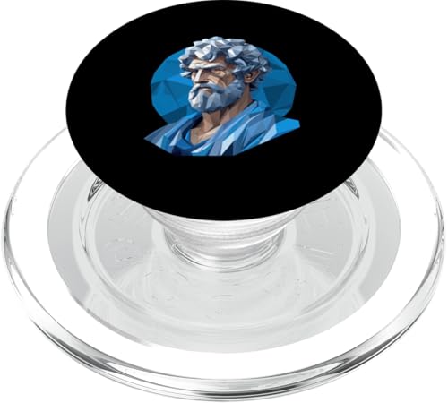 Aristoteles Low Poly Art PopSockets PopGrip für MagSafe von Aristotle Art Style Designs For Historians