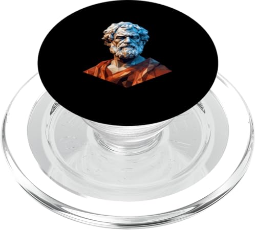 Aristoteles Low Poly Art PopSockets PopGrip für MagSafe von Aristotle Art Style Designs For Historians