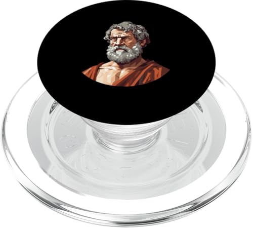 Aristoteles Pixelkunst PopSockets PopGrip für MagSafe von Aristotle Art Style Designs For Historians