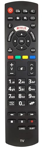 Ersatz Fernbedienung für Panasonic TV TX-49GXW584 | TX-49GXW654 | TX-50GX550B | TX-50GX550E | Ersatz Fernbedienung für Panasonic TV TX-49GXW584 | TX-49GXW654 | TX-50GX550B | TX-50GX550E | von Arkaia