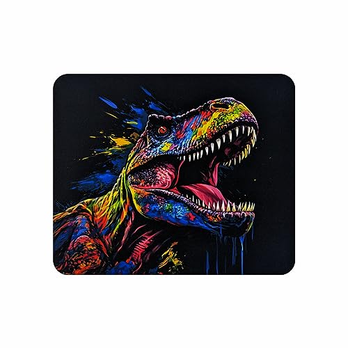 Arkero-G Mauspad - Gaming & Office Mouse Pad 24 x20 x 0,3 cm mit einem Dinosaurier Motiv rutschfeste Design Tisch-Unterlage (Dinosaur-V1) von Arkero-G