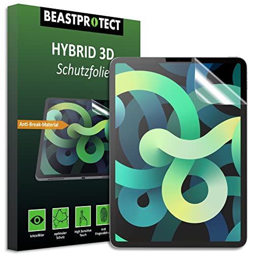Arktis Beastprotect HYBRID 3D [Full Cover] Schutzfolie kompatibel mit iPad Pro (2021, 2020, 2018) 12,9 Zoll [inkl. Aufbringhilfe] [100% blasenfrei] [hüllenfreundlich] unzerbrechlicher Displayschutz von Arktis
