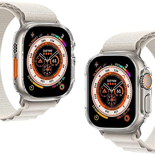 Arktis CRYZTAL Bumper kompatibel mit Apple Watch Ultra 1/2 49 mm Schutzhülle Transparent Robust Passgenau von Arktis