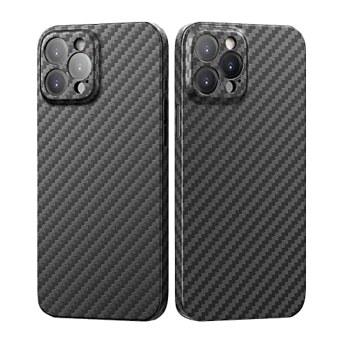 Arktis Carbon Handyhülle, Carbon Case Pro kompatibel mit iPhone 14 Pro Max [kabelloses Laden] Schutzhülle Carboncase schwarz von Arktis