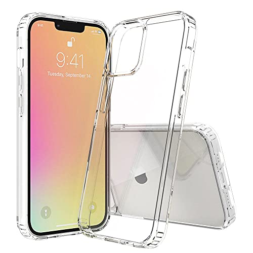 Arktis Cushion Clear Case, Case mit Rückseite aus Acryl, kompatibel mit iPhone 14 [kabelloses Laden] Schutzhülle Case glasklar von Arktis