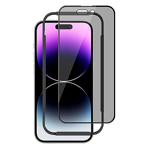 Arktis Displayschutzglas Privacy kompatibel mit iPhone 15 Pro, Schutzglas Vorderseitenschutz, Sichtschutz, Privatsphäre von Arktis