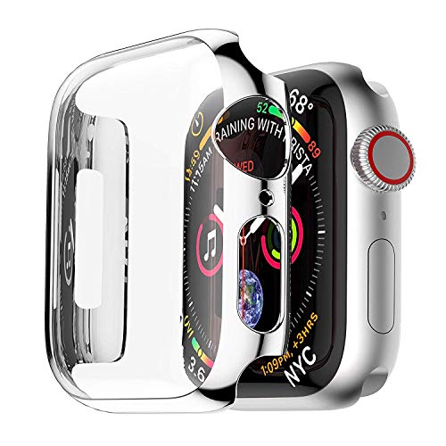 Arktis Fashion Case kompatibel mit Apple Watch Series 4, Series 5 und Series 6/ SE 44mm Schutzhülle Silber von Arktis