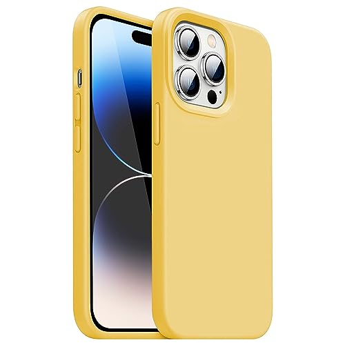 Arktis Handyhülle, Silikoncase kompatibel mit iPhone 15 Pro [kabelloses Laden] Schutzhülle Silikonhülle Case (Gelb) von Arktis