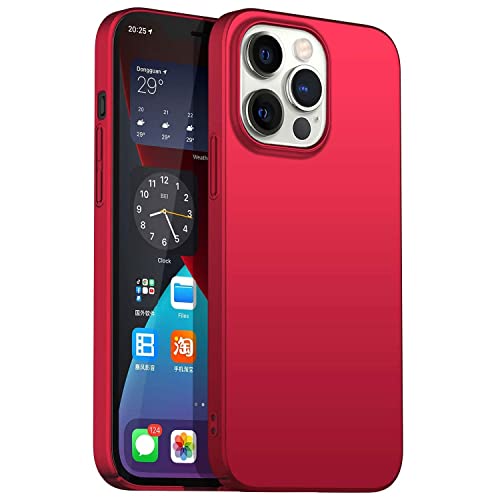 Arktis Hardcase, UltraSlim Case kompatibel mit iPhone 15 Pro [kabelloses Laden] Schutzhülle Polycarbonat Case (Rot) von Arktis