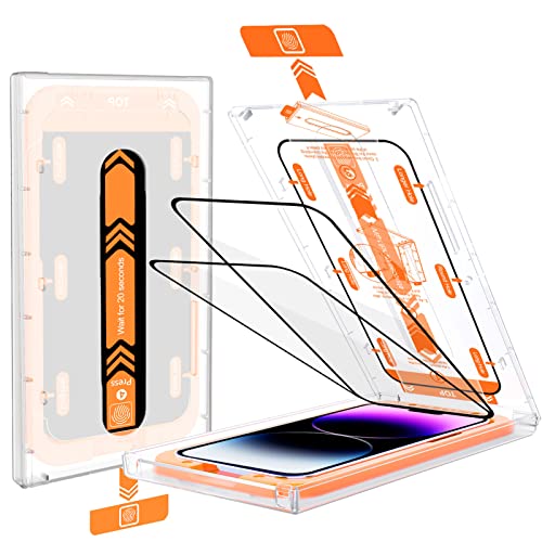 Arktis MR PROTECT REVOLUTION Displayschutzglas kompatibel mit iPhone 14 Pro Max, [2 Stück], [EZ.Install Montage-Box] 3D Full Cover Schutzglas, [9H Härte], [Staub- und Blasenfrei], [Ultraklar] von Arktis