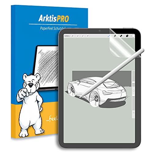 Arktis PaperFeel Folie kompatibel mit iPad (2021/2020/2019-7./8./9. Gen) 10,2 Zoll - matte Schutzfolie - Zeichnen, Skizzieren und Schreiben wie auf Papier von Arktis