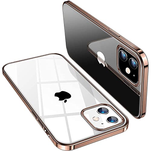 Arktis Royal Case, TPU-Case Schutzhülle (klare Rückseite) kompatibel mit iPhone 14 [kabelloses Laden] Schutzhülle Gold von Arktis