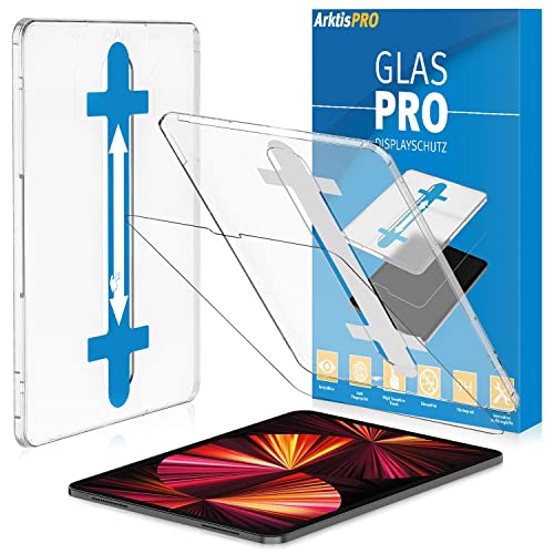 Arktis Schutzglas kompatibel mit iPad Air 10,9" (2022/2020) Glas Displayschutz [blasenfrei/kristallklar/Aufbringhilfe] von Arktis