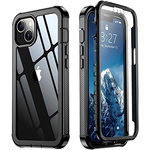 Arktis Ultimate Case, TPU mit Polycarbonat Case kompatibel mit iPhone 14 Plus [kabelloses Laden] Schutzhülle inklusive Displaymembran schwarz von Arktis