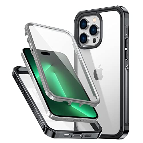 Arktis Ultimate Case, TPU mit Polycarbonat Case kompatibel mit iPhone 14 Pro [kabelloses Laden] Schutzhülle inklusive Displaymembran schwarz von Arktis